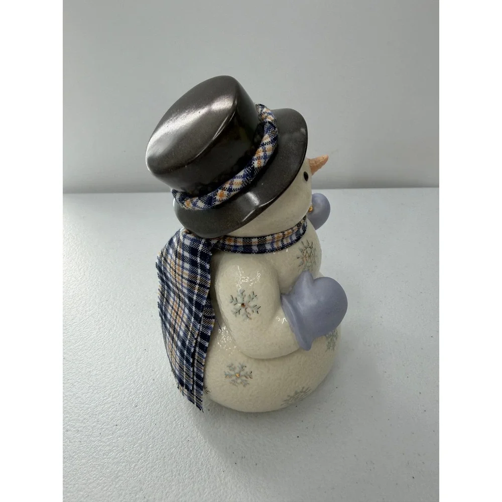 Lenox Lady Snowflake & Jolly Gent Snowman Figurine Set Porcelain Holiday Decor
